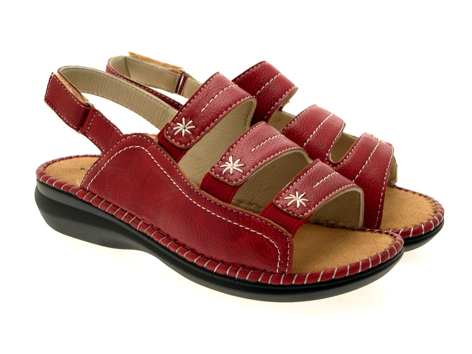 Womens Low Wedge Elasticated Comfort Sandals Cushioned Ladies Shoes